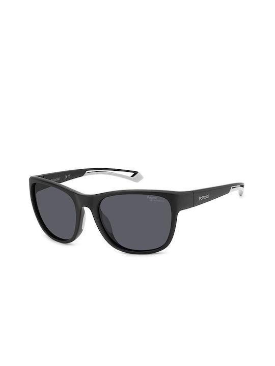 Polaroid Men's Sunglasses with Black Plastic Frame and Gray Lens PLD7051/S 003/E3