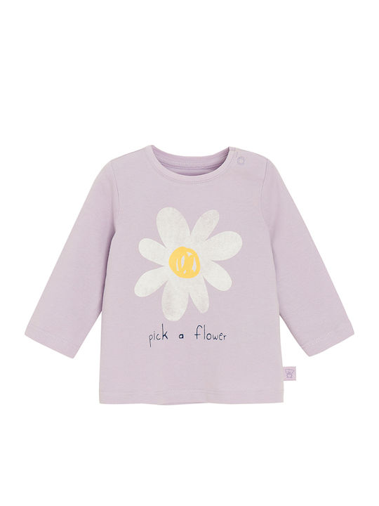 Παιδική Μπλούζα Μακρυμάνικη Μωβ Pick A Flower