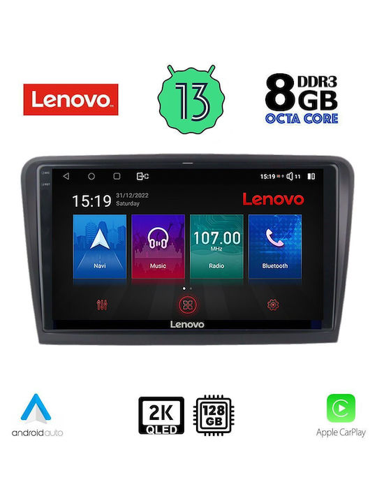 Lenovo Sistem Audio Auto pentru Skoda Rapid 2012> (Bluetooth/USB/AUX/WiFi/GPS/Apple-Carplay/Android-Auto) cu Ecran Tactil 9"