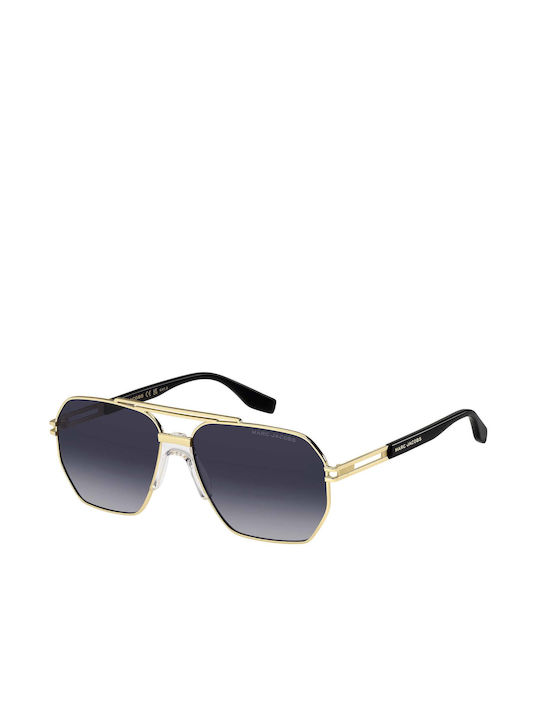 Marc Jacobs Men's Sunglasses with Gold Metal Frame and Gray Gradient Lens MARC 748/S RHL/9O