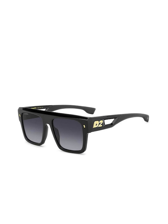 Dsquared2 Bărbați Ochelari de soare cu Negru Din plastic Rame și Negru Ochelari de soare Lentilă D2 0127/S 807/9O