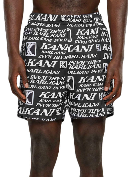 Karl Kani Costum de Baie Bărbătesc Șort Negru cu Modele