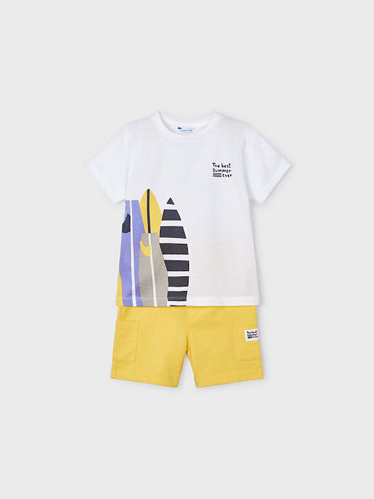 Mayoral Kinder Set mit Shorts Sommer 2Stück White