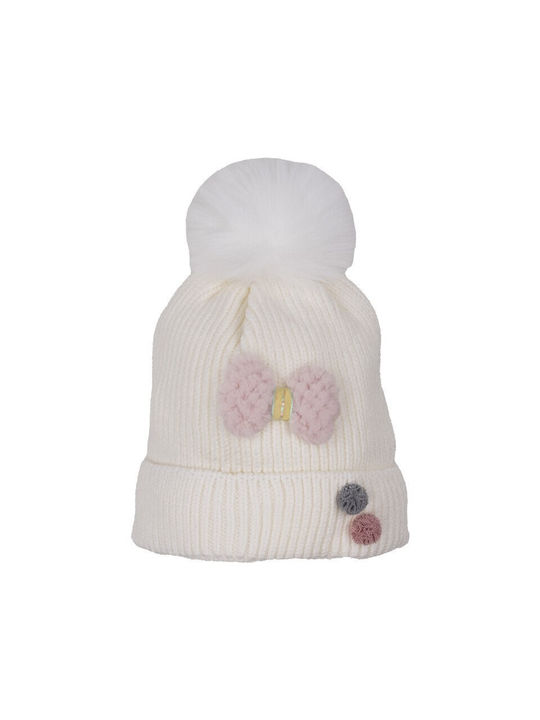 Papillon Kids Kids Beanie Knitted Beige for Newborn