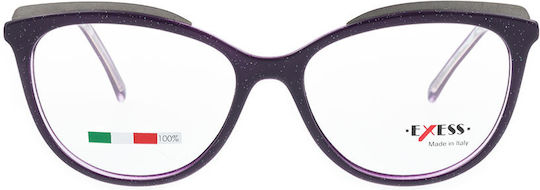 Exess Plastic Eyeglass Frame Purple EX603 B267