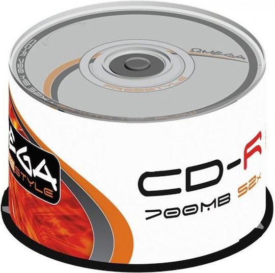 Omega Εγγράψιμα CD-R 52x 700MB Cake Box 50τμχ