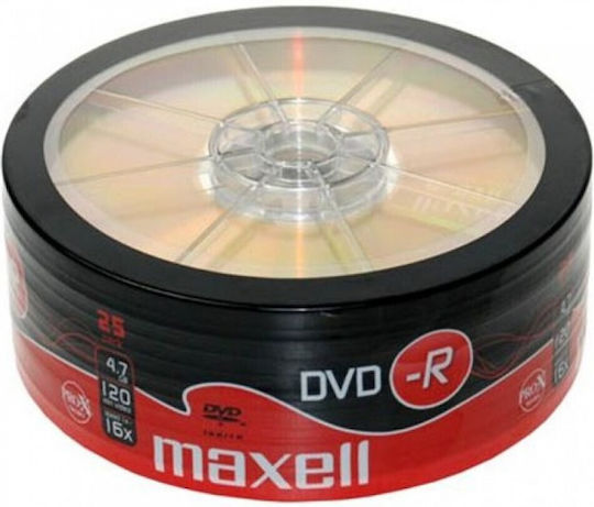 Maxell Inscripționabile DVD-R 16x 4.7GB Cutie pentru prăjituri 25buc