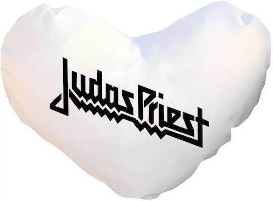Takeposition Μαξιλάρι Judas Priest Λευκό 40x40εκ.