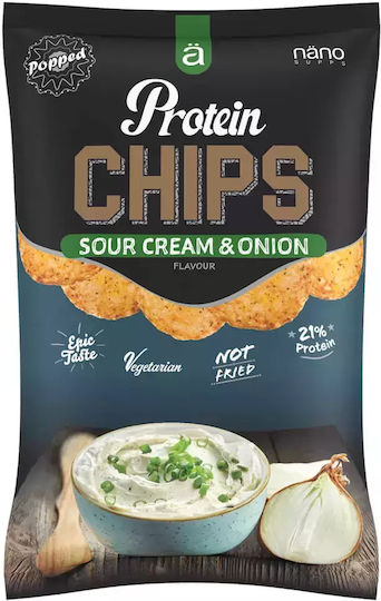 Nano Supps Chips Πρωτεΐνης με Γεύση Sour Cream & Κρεμμύδι 40gr
