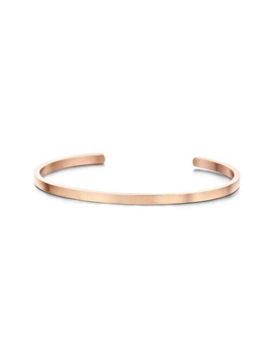 Damen Handschellen-Armband in Roségold von Key Moments, Edelstahl, mit Zirkonia Code B00378