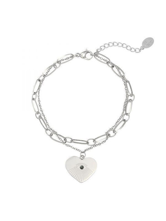 Steel bracelet Peekaboo in silver color