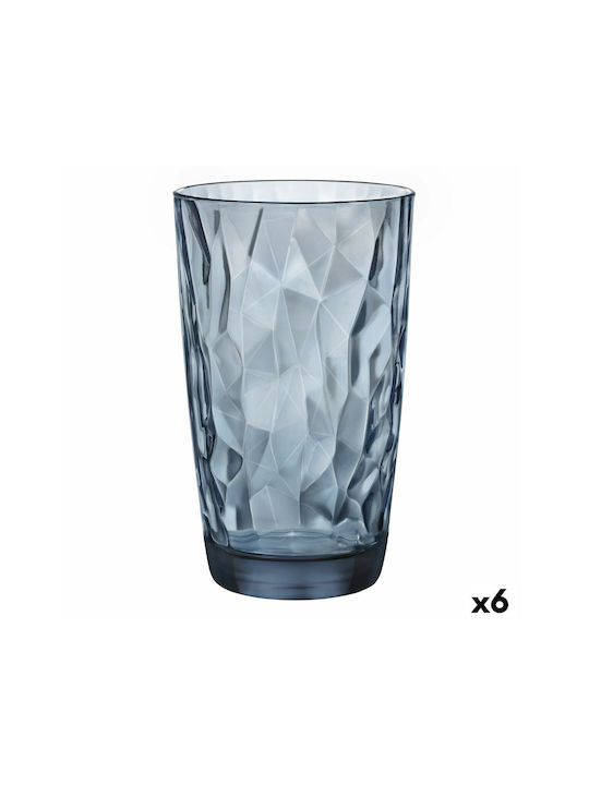Bormioli Rocco Ποτήρι Νερού από Γυαλί σε Μπλε Χρώμα 470ml