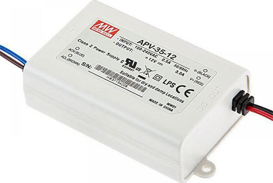 Mean Well Apv LED Захранване IP42 Мощност 35W с Изходно Напрежение 12V