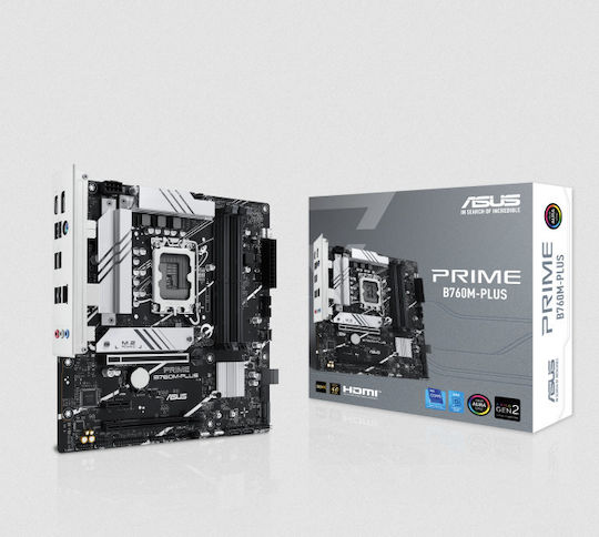 Asus PRIME B760M-PLUS Дънна платка Micro ATX с Intel 1700 Сокет