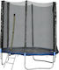 Sportnow Outdoor Trampoline Diameter 180cm with Ladder & Net Blue