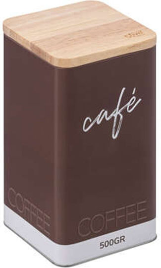 Marva Coffee Jar with Lid Metallic Brown 10.7x10.7x19.3cm 1 Piece