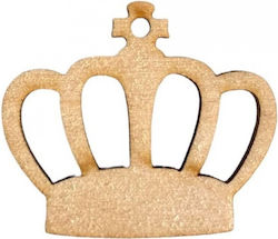 Wooden crown #2 12cm, with base