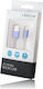 Flat / LED USB 2.0 to micro USB Cable Μπλε 80-0553 1τμχ