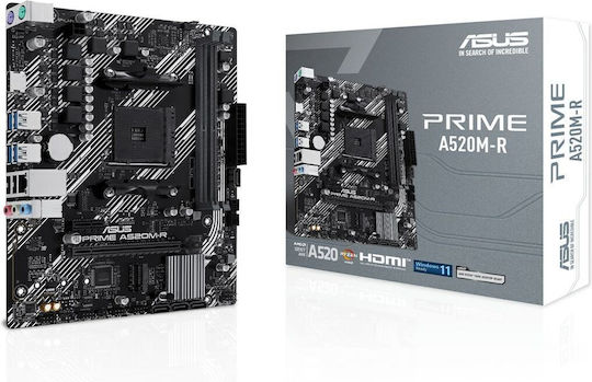 Asus PRIME A520M-R Mainboard Micro ATX mit AMD AM4 Sockel