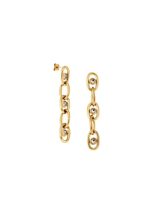 Senza Earrings made of Steel Gold Plated