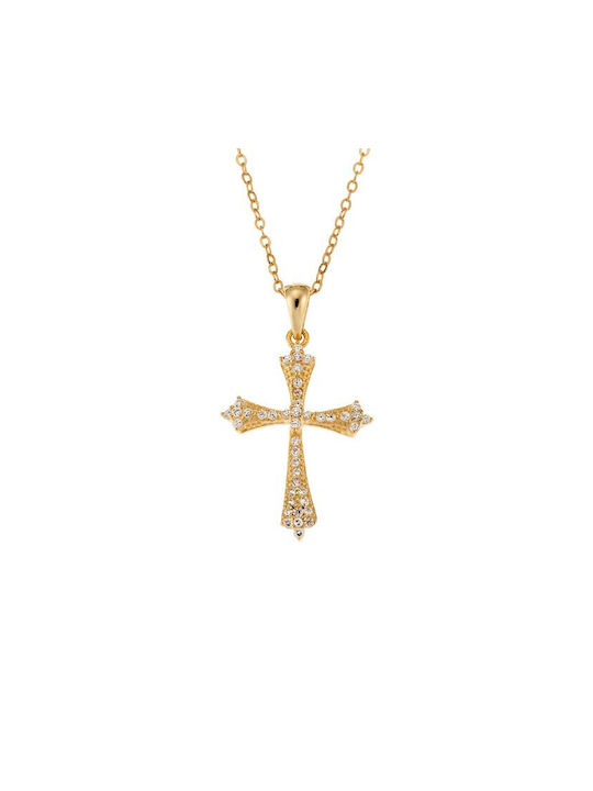 Senza Cross from Gold Plated Silver