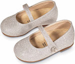 Babywalker Silver Baptism Fabric Pumps