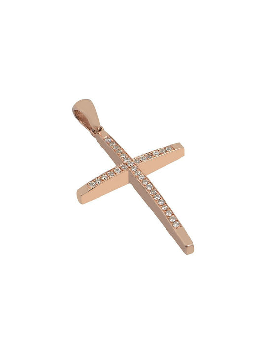 Women's Rose Gold Cross 14K