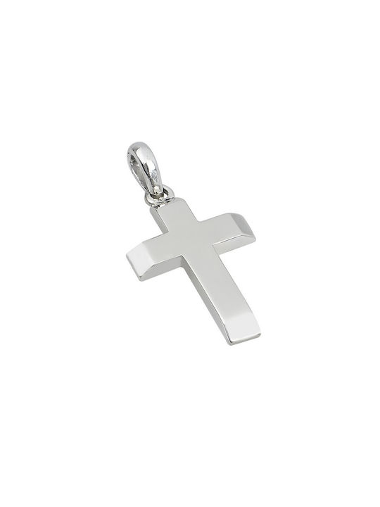 Herren Weißgold Kreuz 14K