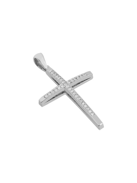 Women's White Gold Cross 14K