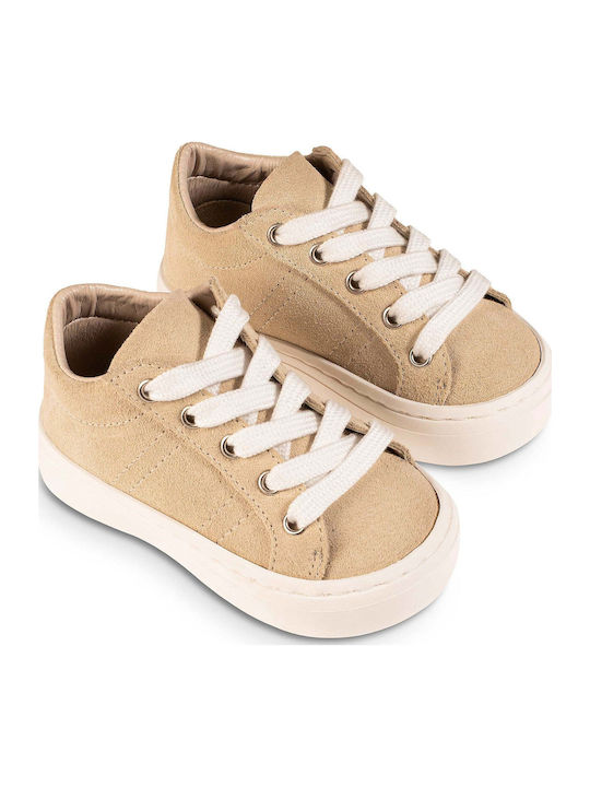 Babywalker Beige Baptism Leather Sneakers