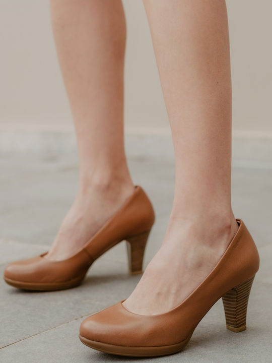 Ragazza Leather Tabbac/Brown Heels