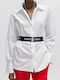 Hugo Boss Women's Blouse Cotton Long Sleeve White