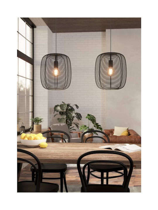 Eglo Pendant Light Two-Light for Socket E27 Black