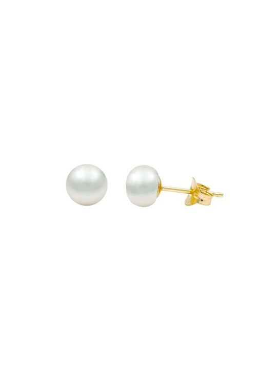 Earrings Pearls with Pearls 5,5-6,0mm K14Σ0181