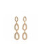 Gold plated earrings with grained hoops