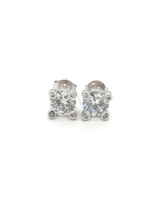 Earrings White Silver earrings 925