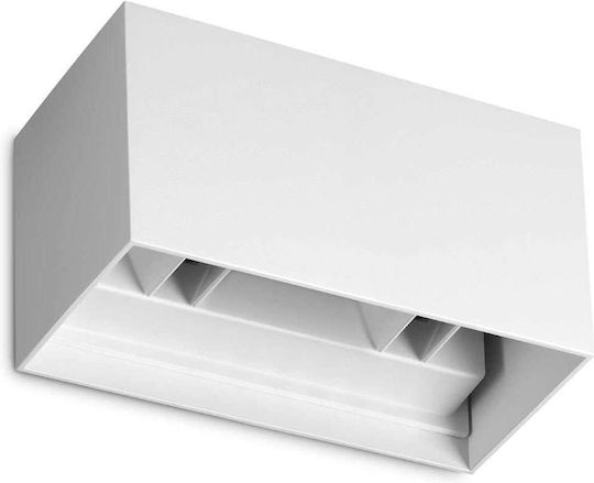 Ideal Lux Επιτοίχιο Εξωτερικό Φωτιστικό LED IP54 25W Διπλής Δέσμης 20x10x10εκ.