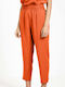 Philosophy Wear Women's Fabric Trousers with Elastic Orange