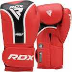 RDX Leather Boxing Competition Gloves Red