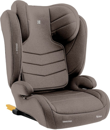 Kikka Boo i-Stand Baby Car Seat High-back Booster i-Size with Isofix Brown