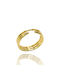 Women's Silver Triple Ring, Zircon, Gold plated