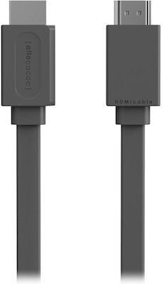 Allocacoc Flat Cable HDMI male - HDMI male 3m Gray