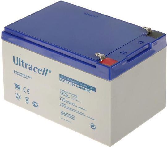 Ultracell Μπαταρία UPS με Χωρητικότητα 12Ah και Τάση 12V