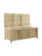 Bank Außenbereich Holz mit Kissen 120x55x45cm