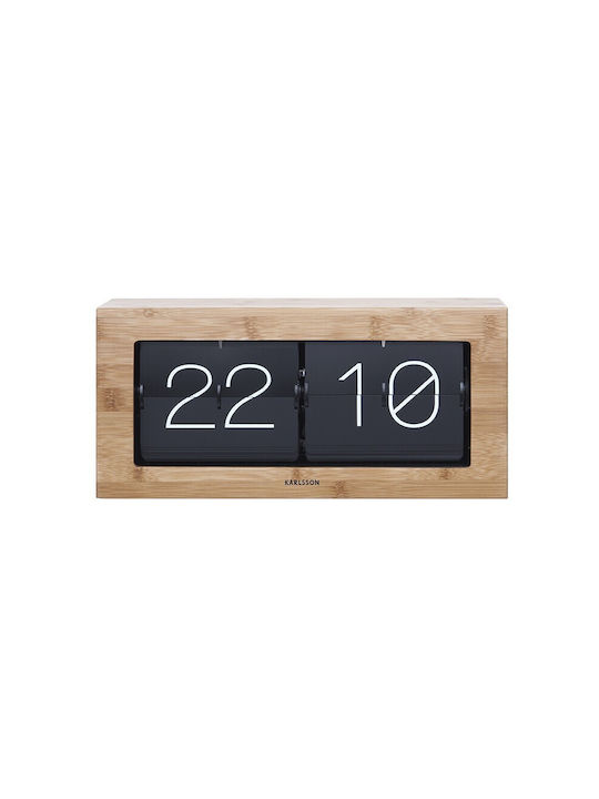 Karlsson Flip Tabletop Clock Beige KA5642WD