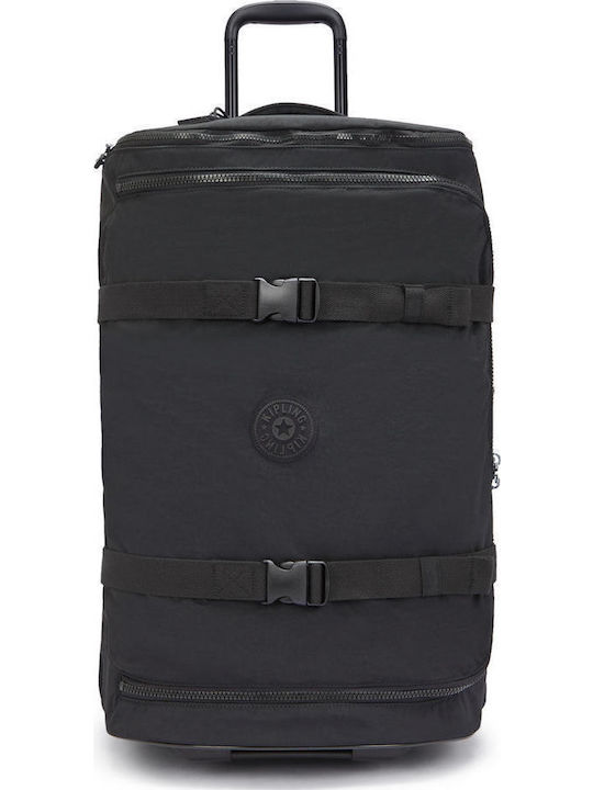 Kipling Среден Куфар За Пътуване Текстилен Черен С 4 Колела Височина 68см