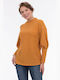 BelleFille Women's Long Sleeve Sweater Yellow