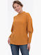 Damen Langarm Pullover Gelb
