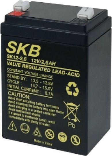 SKB Μπαταρία UPS με Χωρητικότητα 2.6Ah και Τάση 12V 330126