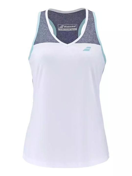 Babolat Damen Sportliche Bluse Ärmellos Weiß